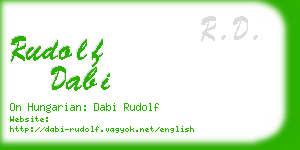 rudolf dabi business card